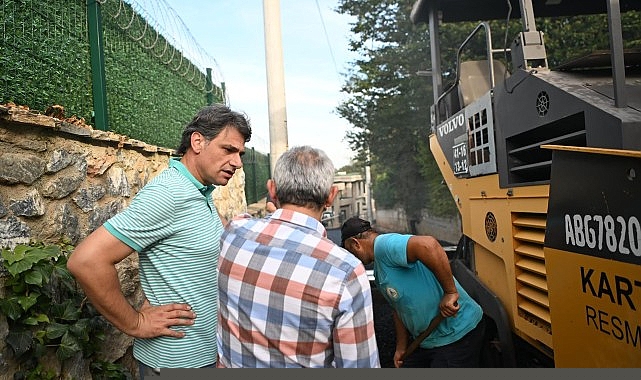 Kartepe pırıl pırıl asfalta kavuşuyor.