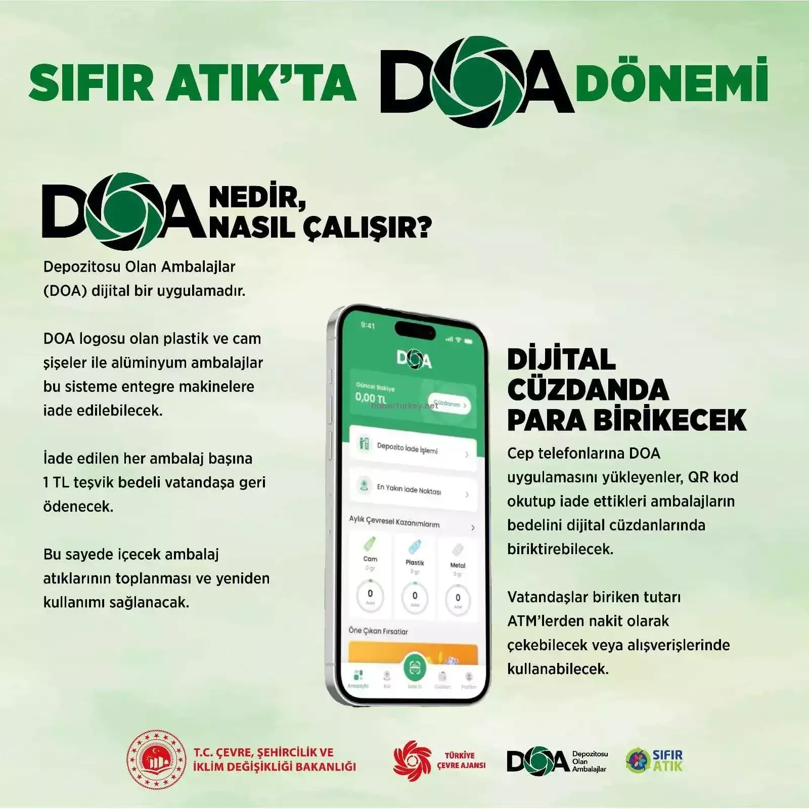 1 Temmuz’da Başlıyor: DOA Logolu Şişeleri İade Edenlere 1 TL Ödenecek