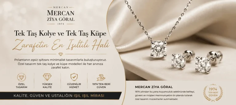 Tek Taş Kolye ve Tek Taş Küpe Modelleri ile Zamansız Şıklığı Keşfedin