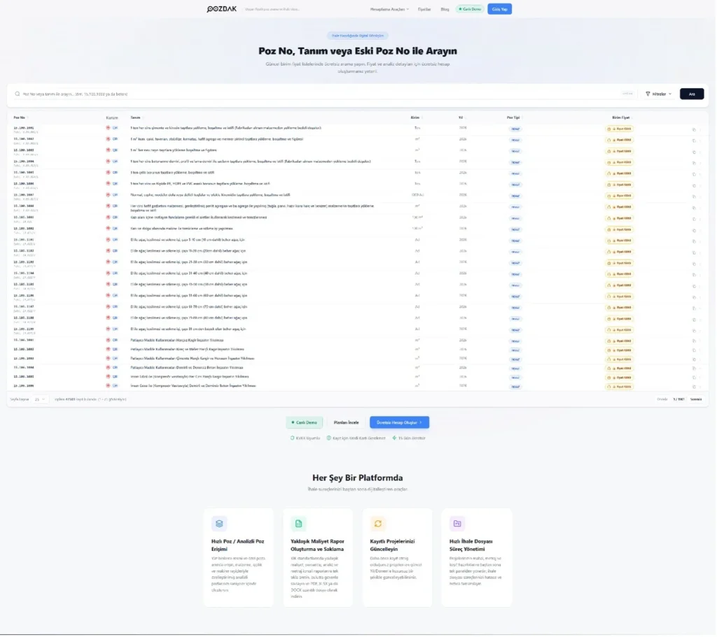 İnşaat ve İhale Süreçlerinde Yeni Dijital Platform: PozBak.com