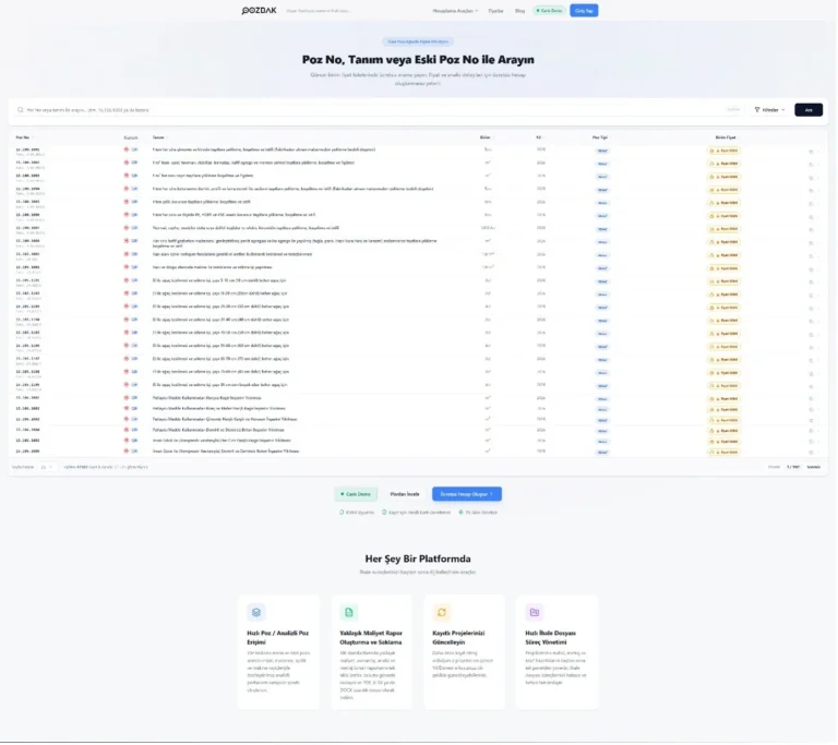 İnşaat ve İhale Süreçlerinde Yeni Dijital Platform: PozBak.com